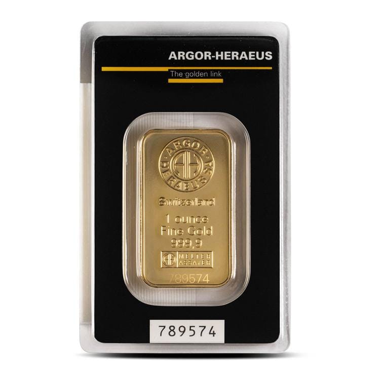 1 oz Argor Heraeus Gold Bar (New w/ Assay) – The Perfect Blend of Purity, Trust, and Investment Value