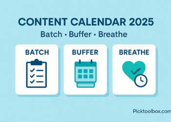 Content calendar 2025 with Batch Buffer Breathe workflow and copy-ready templates