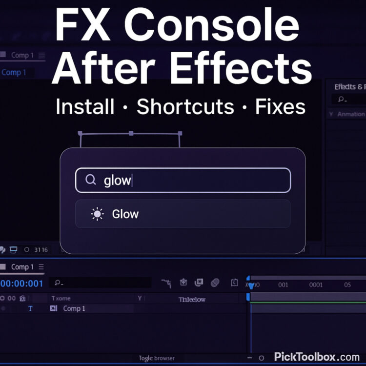 FX Console After Effects: How to Install, Use, and Fix Common Issues (2025 Guide) FX Console After Effects plugin search panel interface