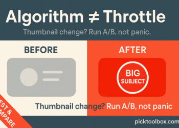 YouTube thumbnail A/B test — algorithm vs throttle, picktoolbox.com